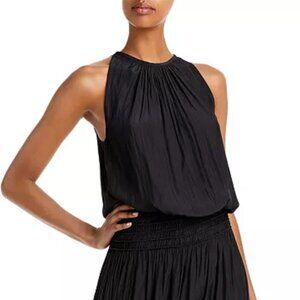 Ramy Brook Audrey Sleeveless Halter Drop Waist Midi Dress